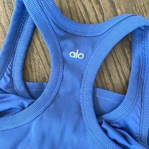 ALO blue ribbed razorback tank!